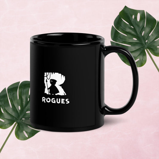 Black Glossy Mug - Rogues Logo