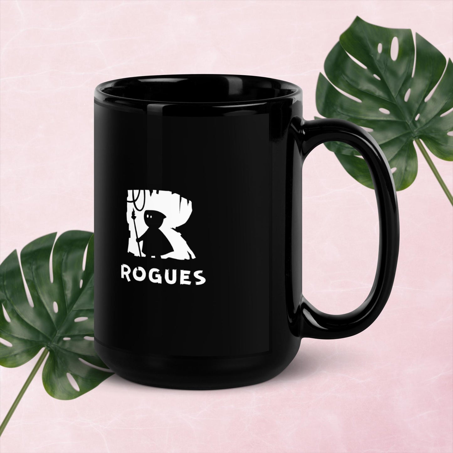 Black Glossy Mug - Rogues Logo