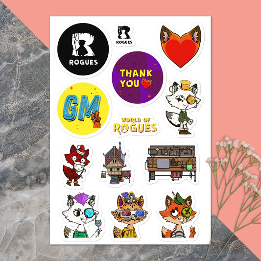 World of Rogues Sticker sheet