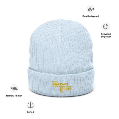 Heroes of the Flow Logo Ribbed knit beanie